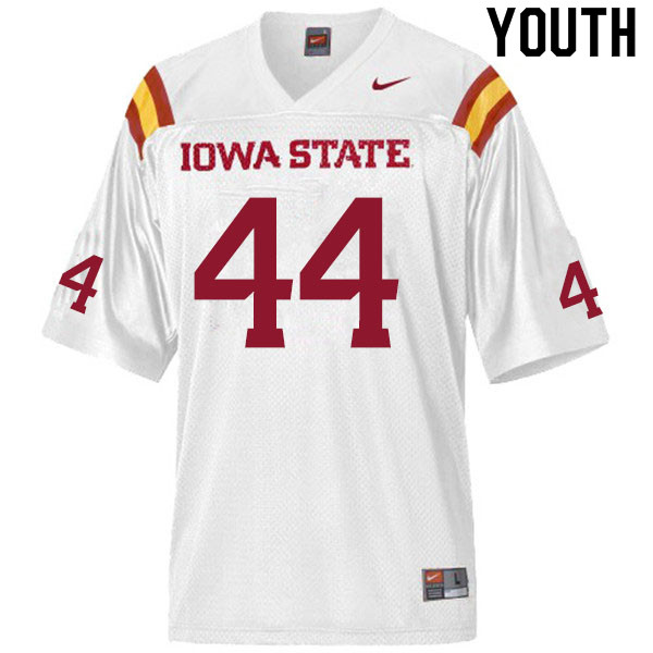 Youth #44 Dan Sichterman Iowa State Cyclones College Football Jerseys Sale-White - Click Image to Close